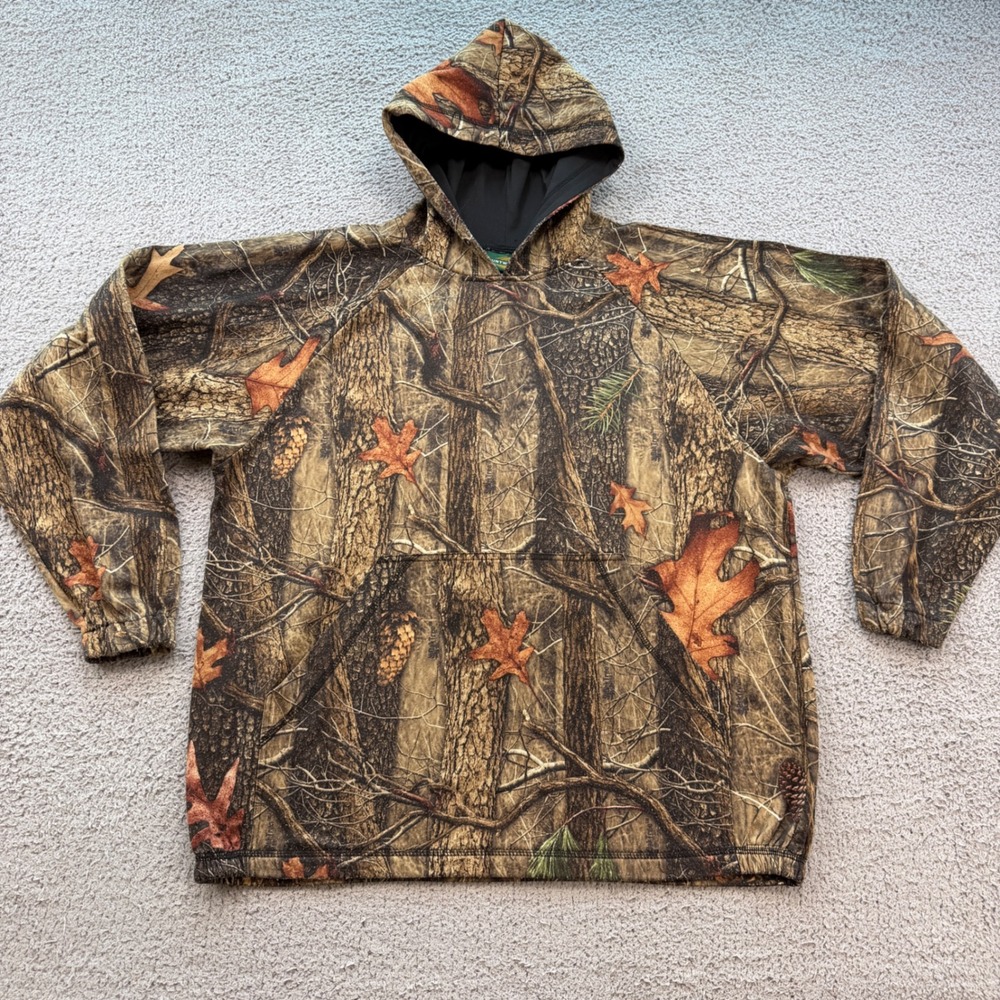 Realtree Hardwoods Camo Hoodie Fleece Lined Pullover Huntworth Mens XL